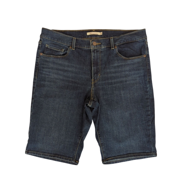Levi Strauss & Co. Denim Bermuda Jean Shorts W32 Blue Pockets - Picture 1 of 15